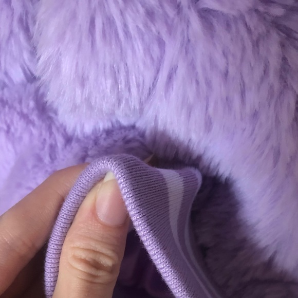 Fuzzy lavender bomber jacket - Picture 5 of 5